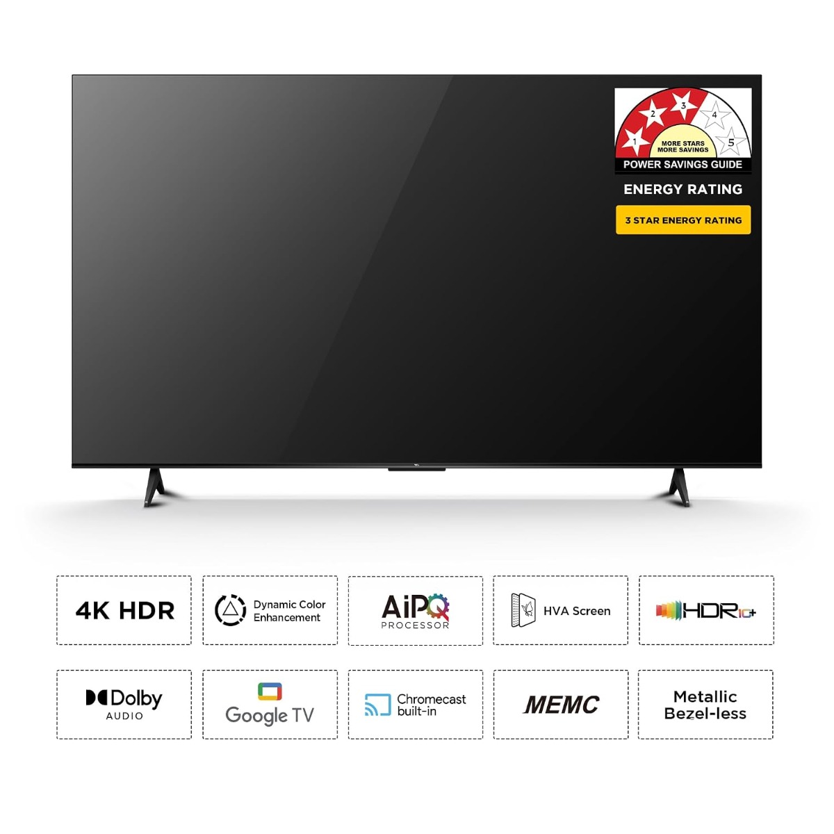 TCL 108 cm (43 inches) 4K Ultra HD Smart QLED Google TV 43P7L