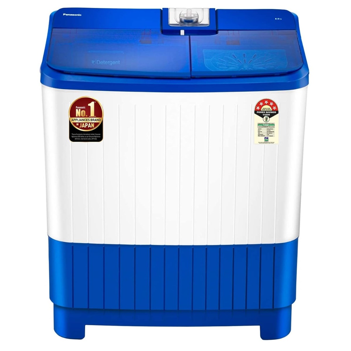 PANASONIC 8.0 KG SEMI AUTOMATIC WASHING MACHINE NA-W80B5ARB Blue