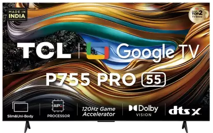 TCL 139 cm (55 inch) QLED Ultra HD (4K) Smart Android TV  (55P755 PRO)