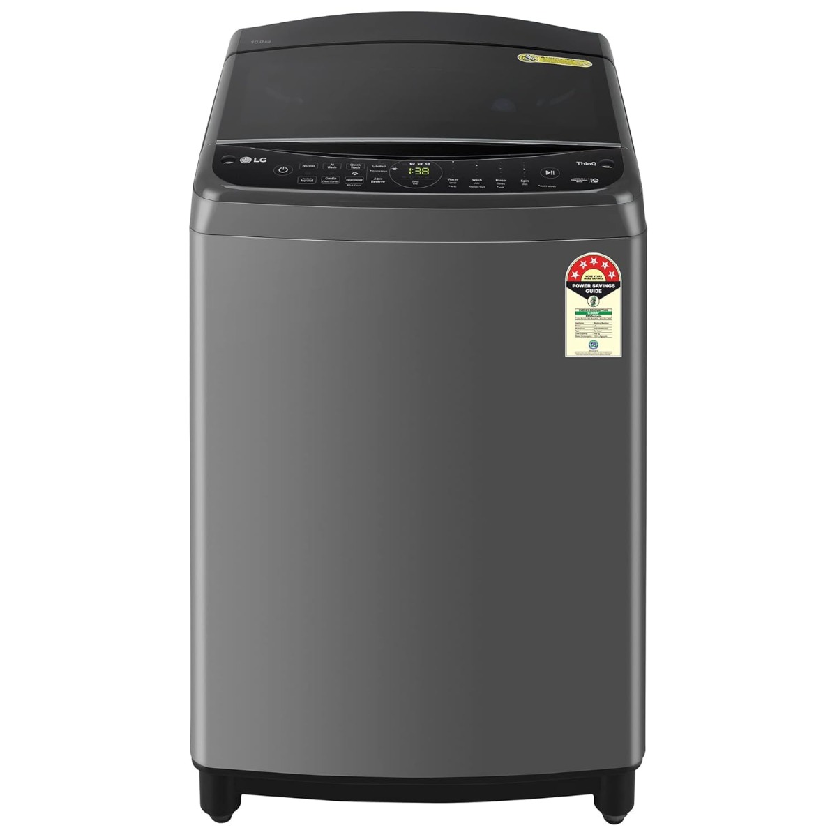 LG 10 Kg 5 Star Inverter Wi-Fi Fully-Automatic Top Load Washing Machine (THD10NWM)