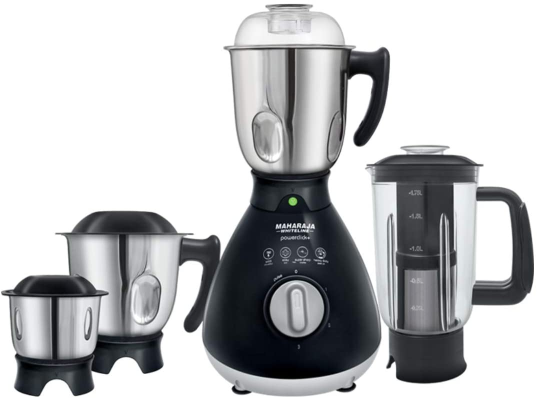 Maharaja Whiteline Powerclick + MX-204 750-W Mixer Grinder with 4 Jars