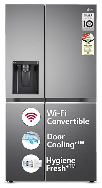 LG 635L 3 Star Side By Side Refrigerator GL-L257CPZ3.DPZZEBN 