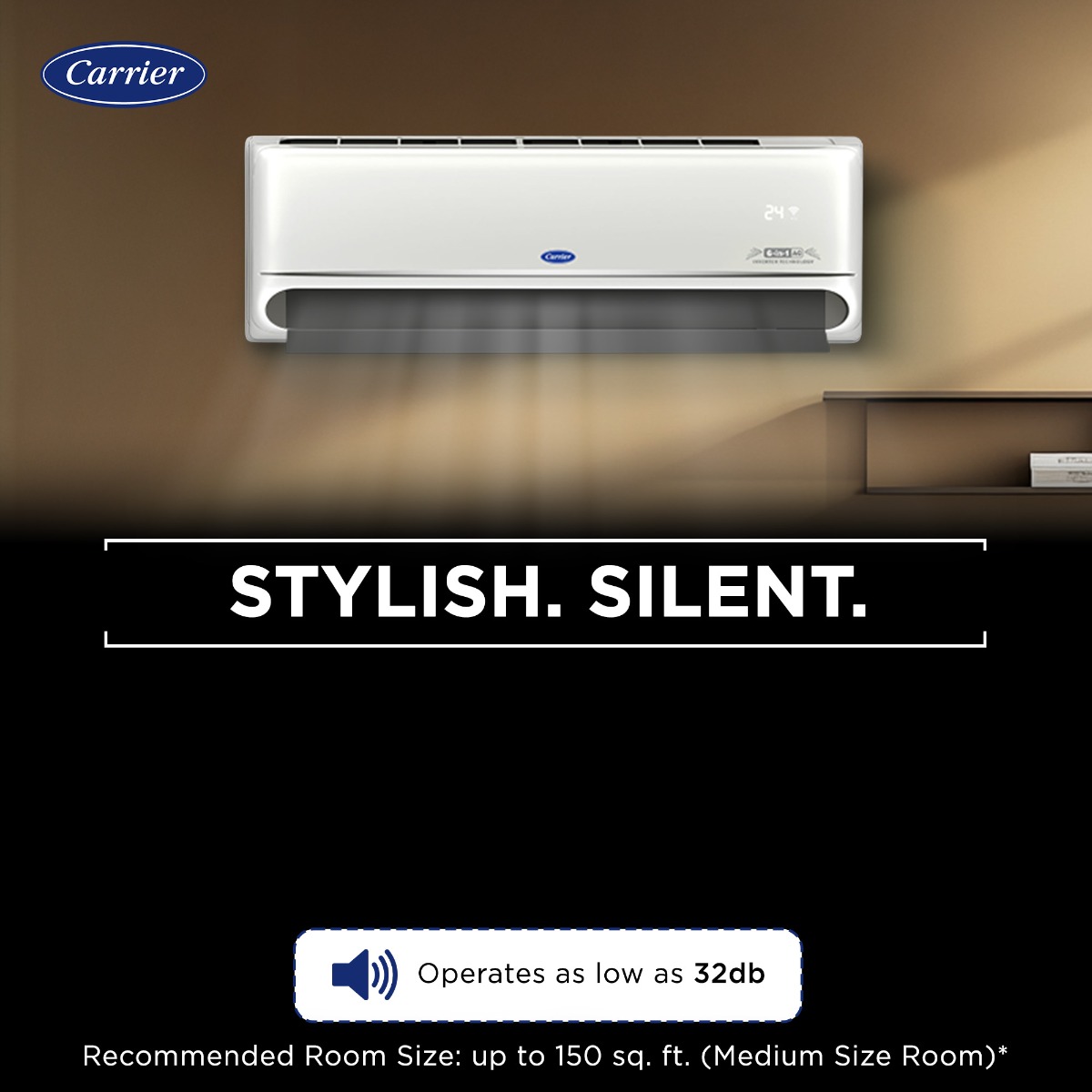CARRIER 1.5 Ton CAI20IN5R35WO_20K INDUS FXI SMART AC ALPHA HBRIDJET INVERTER R32 SPLIT AC-ID SPLIT AC