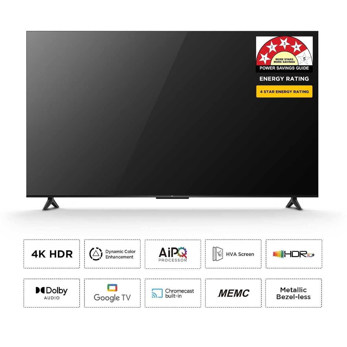 TCL 139 cm (55 inches) 4K Ultra HD Smart LED Google TV 55P6L