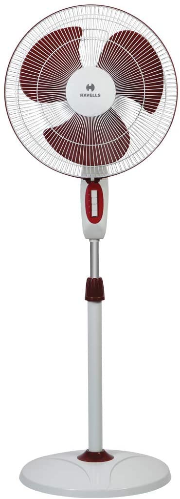 Havells Accelero 400mm Pedestal Fan White Red