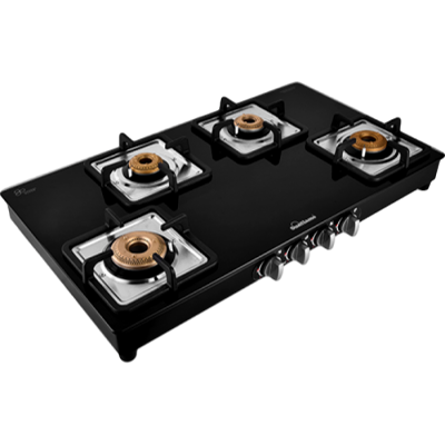 SUNFLAME 4B AURA BK GT STOVE 4 Burner Gas Stove