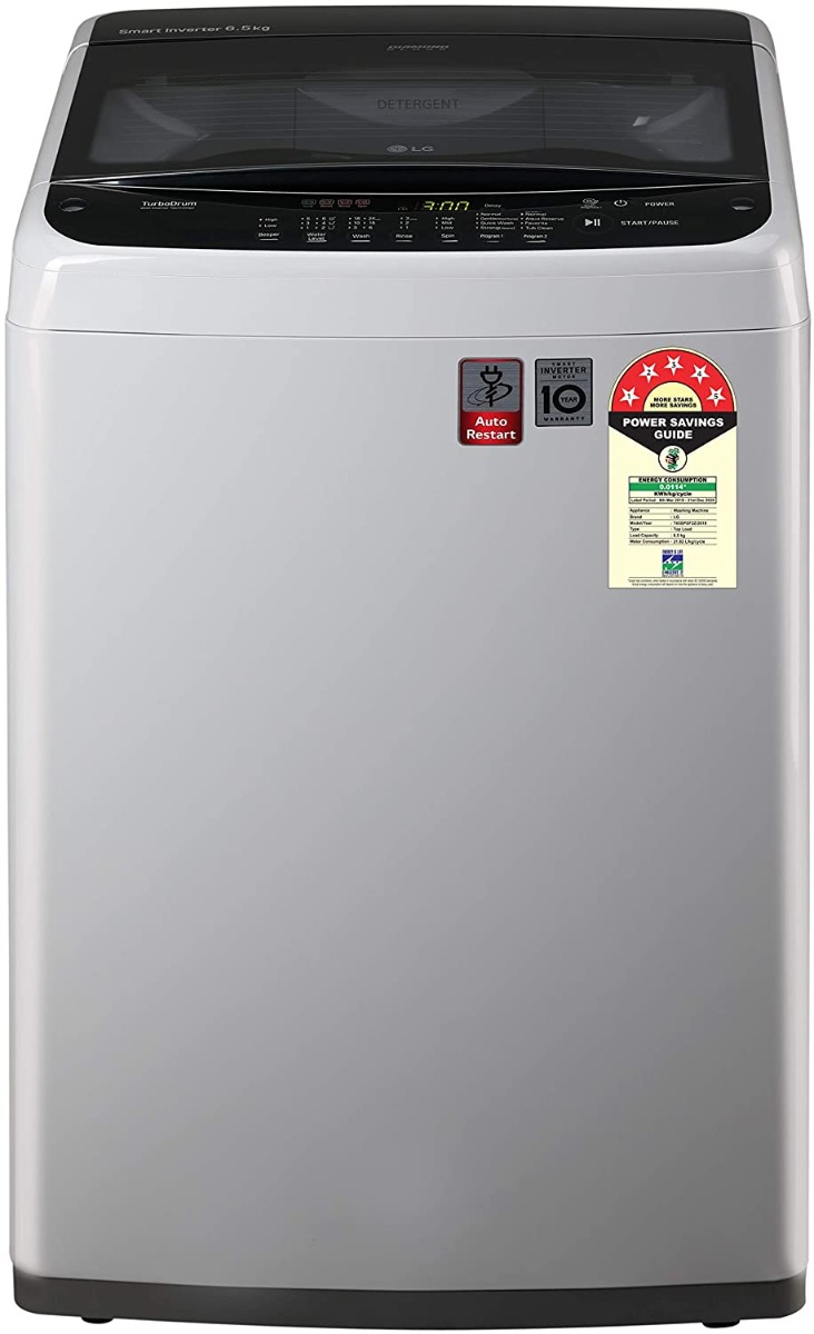 LG 6.5 Kg 5 Star Smart Inverter Fully-Automatic Top Loading WM T65SPSF2Z.ASFQEIL 