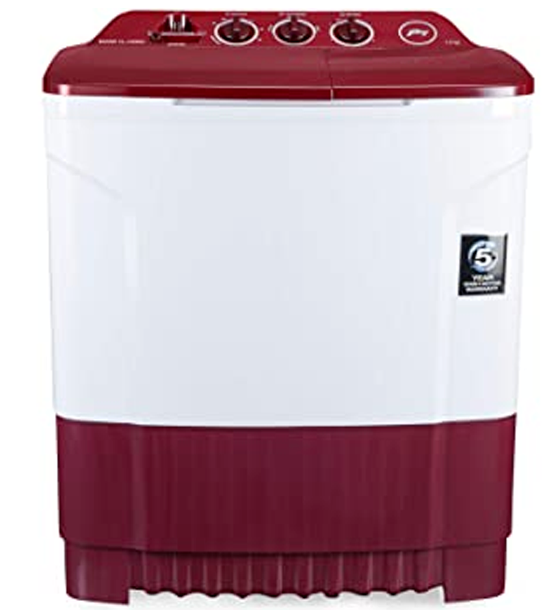 GODREJ 8.0 KG SEMI AUTOMATIC WM WSEDGE ULT 80 5.0 DB2 M WHRD White Red
