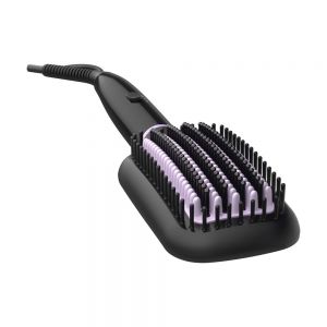 Philips Hair Straightening Brush with keratin infused bristles BHH880/10(Black)