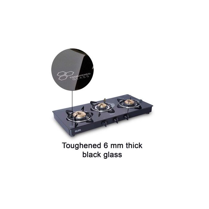 Glen gas stove outlet 3 burner glass top