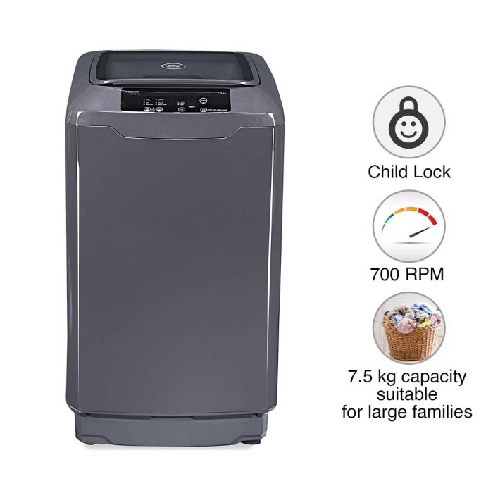 GODREJ 7.5 KG TOP LOAD WM WTEON ALR C 75 5.0 FDTH ROGR Royal Grey